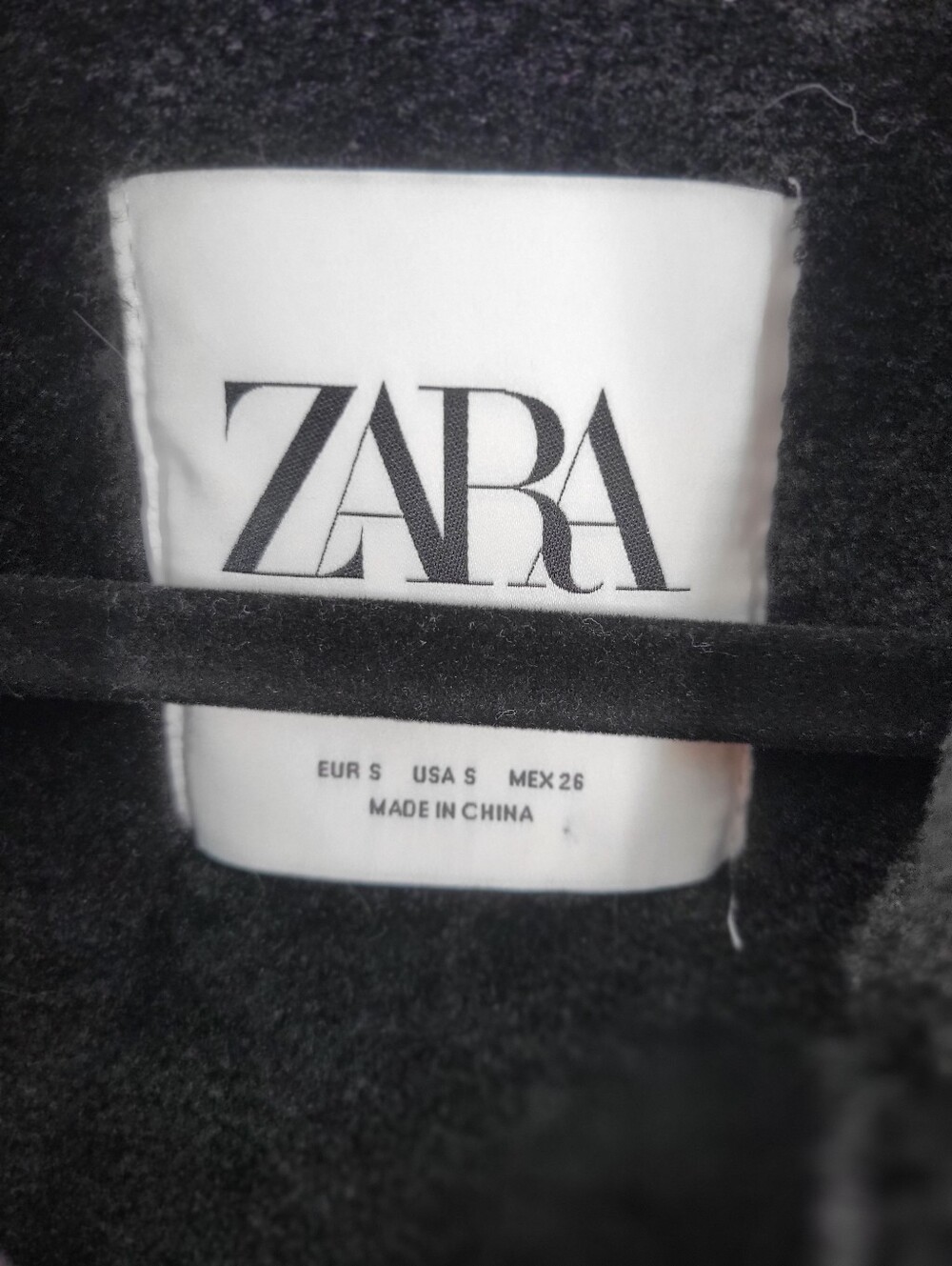Zara Black Faux Shearling Moto Puffer Jacket Size S - Picture 4 of 8